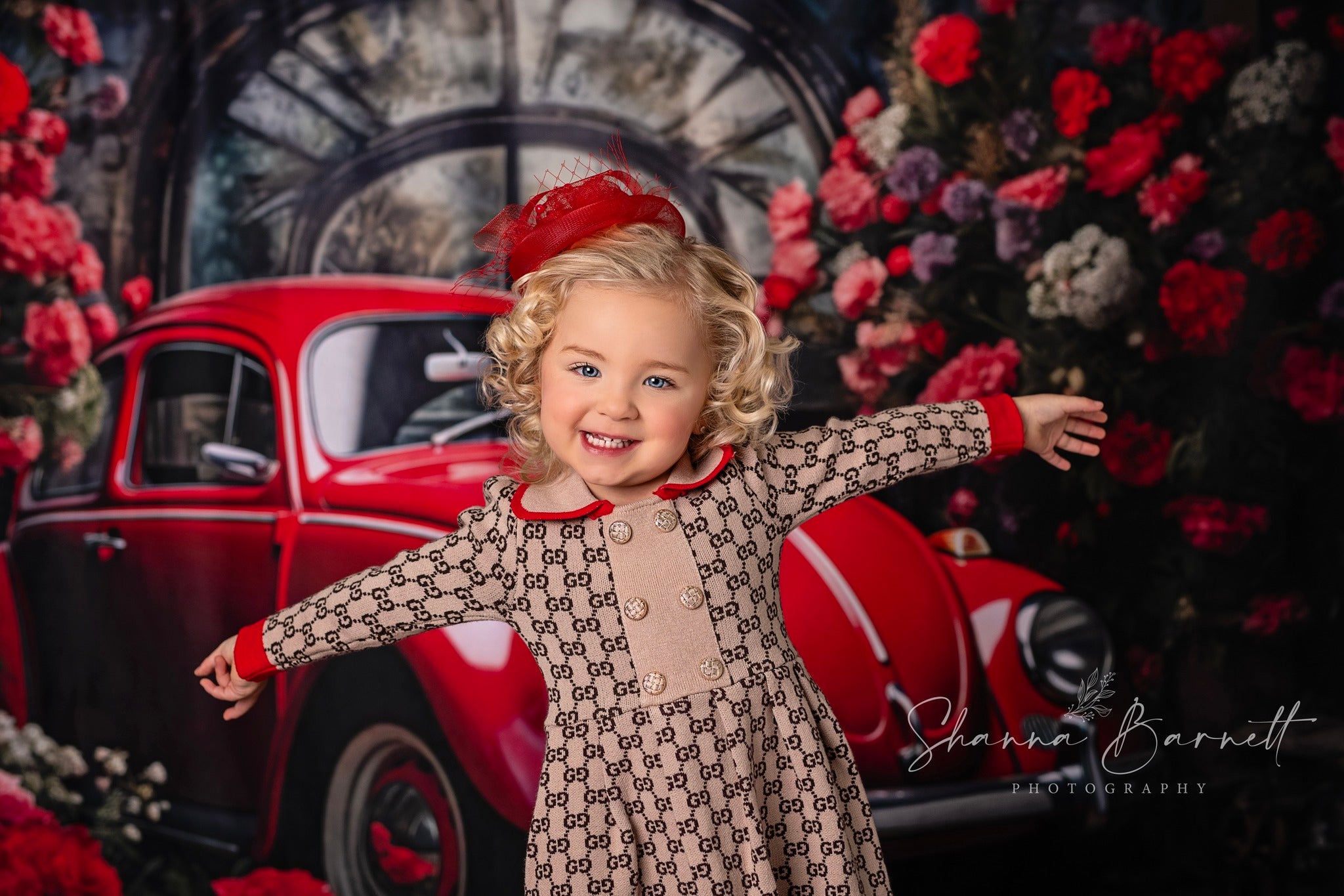 Kate Valentinstag Rotes Auto Hintergrund von Patty Roberts