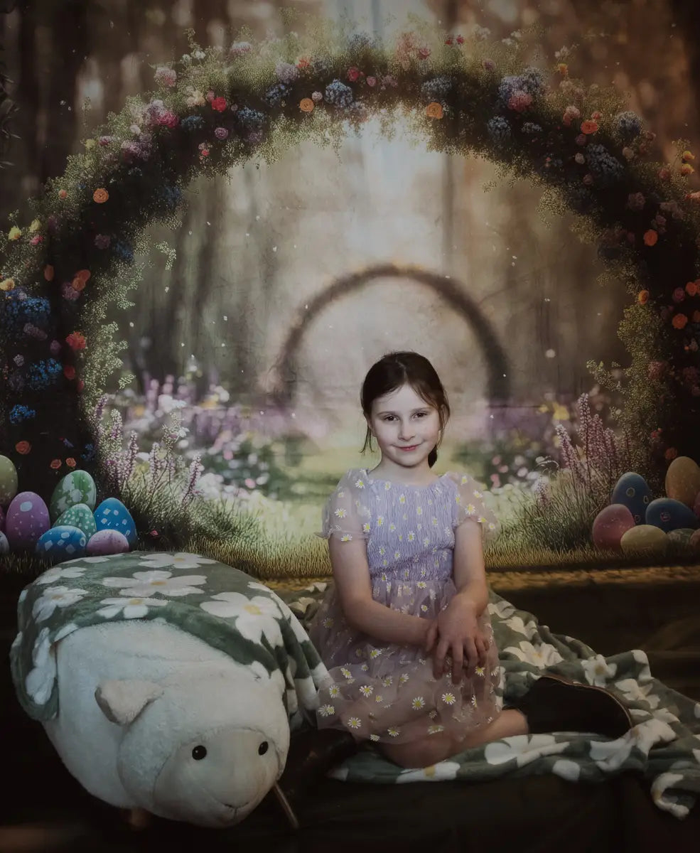 Kate Verträumte Ostern Blumenbogen Pfad Kombi-Hintergrund von Patty Robert