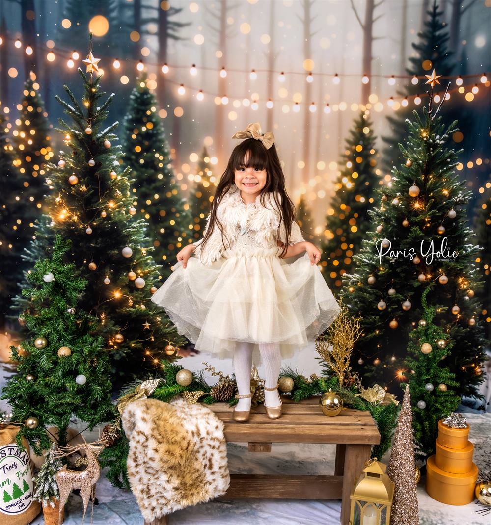 ⚡Blitzangebote --Kate Weihnachten im Freien Wald Hintergrund Entworfen von Emetselch - Kate Backdrop.de