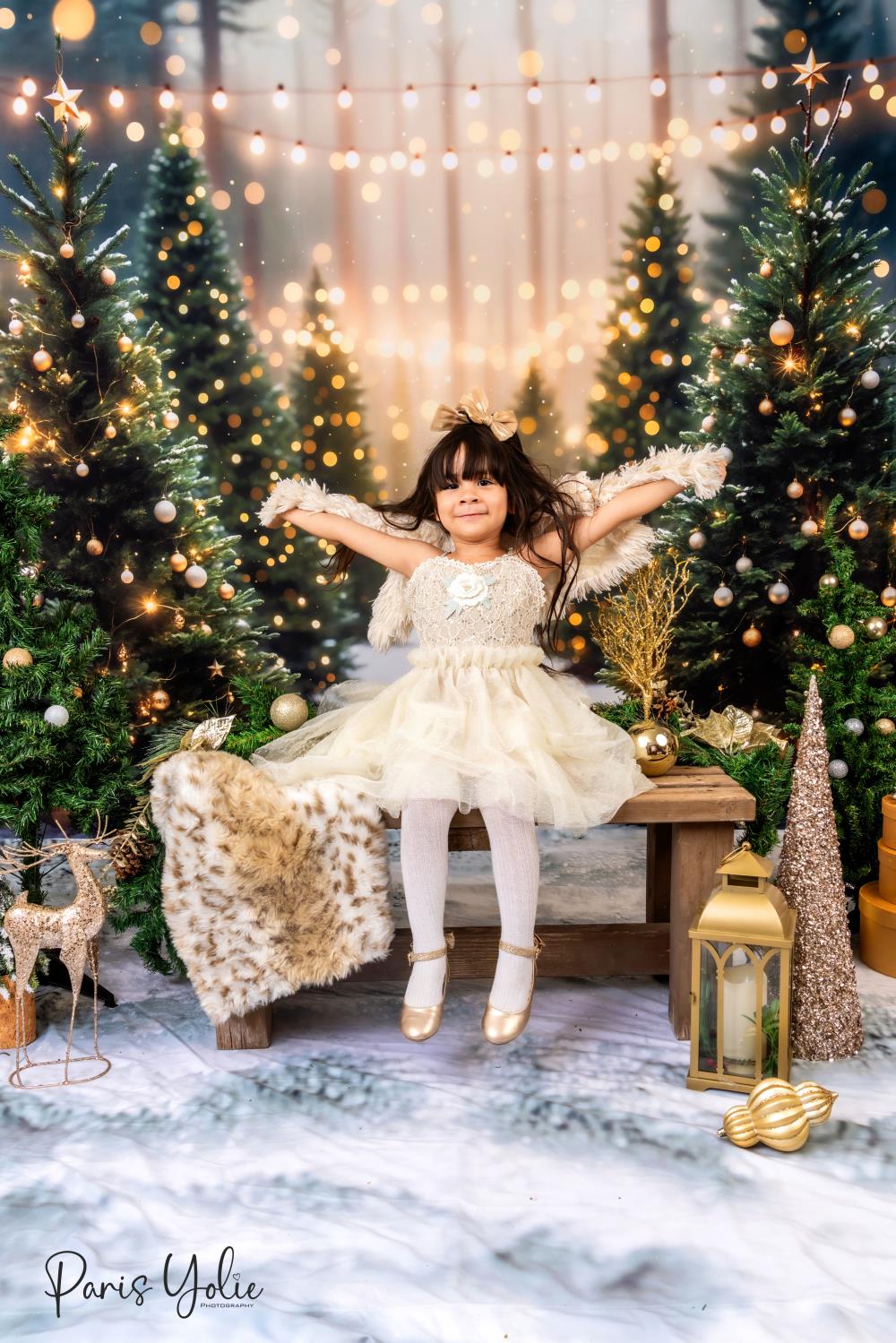 ⚡Blitzangebote --Kate Weihnachten im Freien Wald Hintergrund Entworfen von Emetselch - Kate Backdrop.de