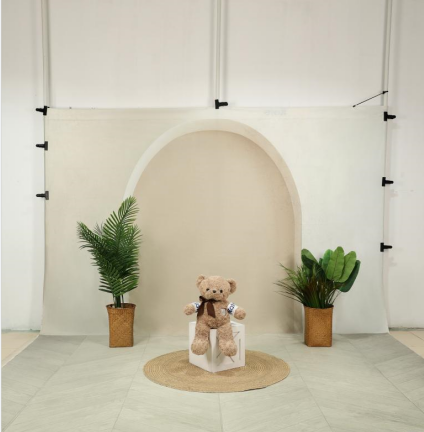 Kate Weißer Kunstbogen Wandhintergrund+Weißer grauer Boden für Fotografie - Kate Backdrop.de