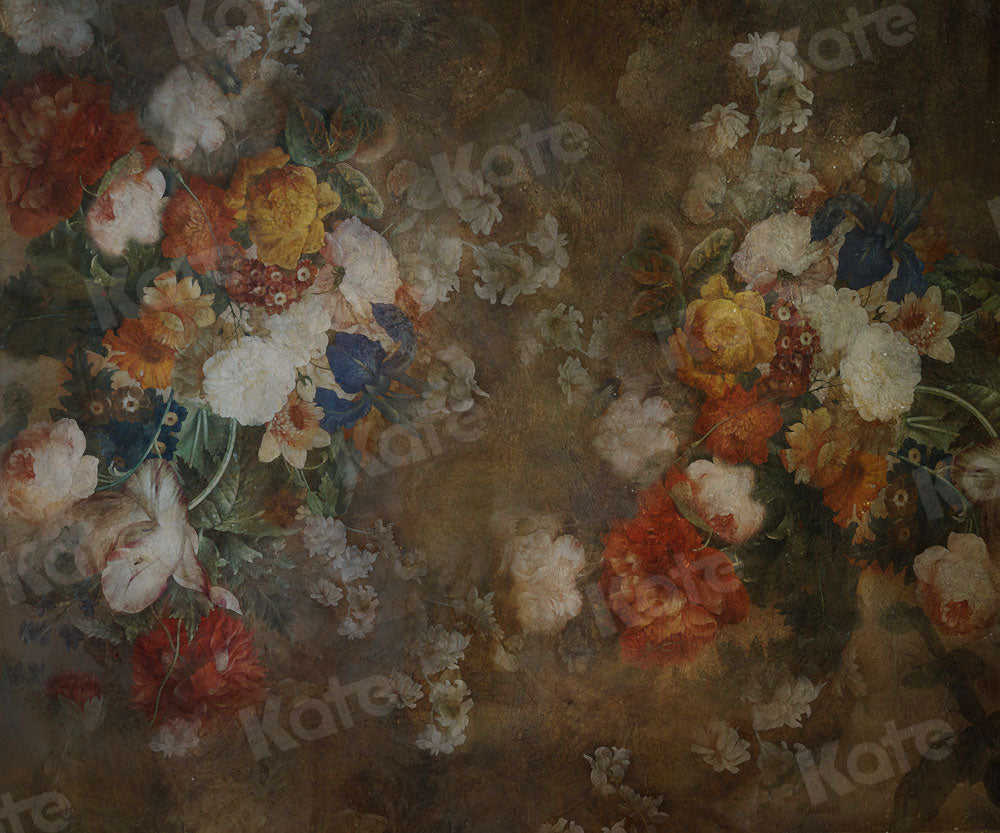 Kate Fine Art Retro Florals Hintergrund für Fotografie - Kate Backdrop.de
