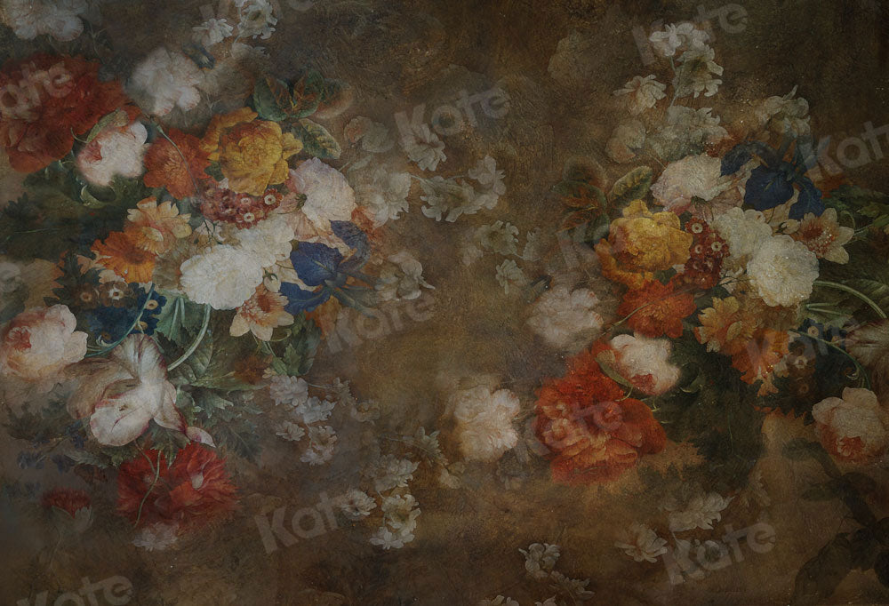 Kate Fine Art Retro Florals Hintergrund für Fotografie - Kate Backdrop.de