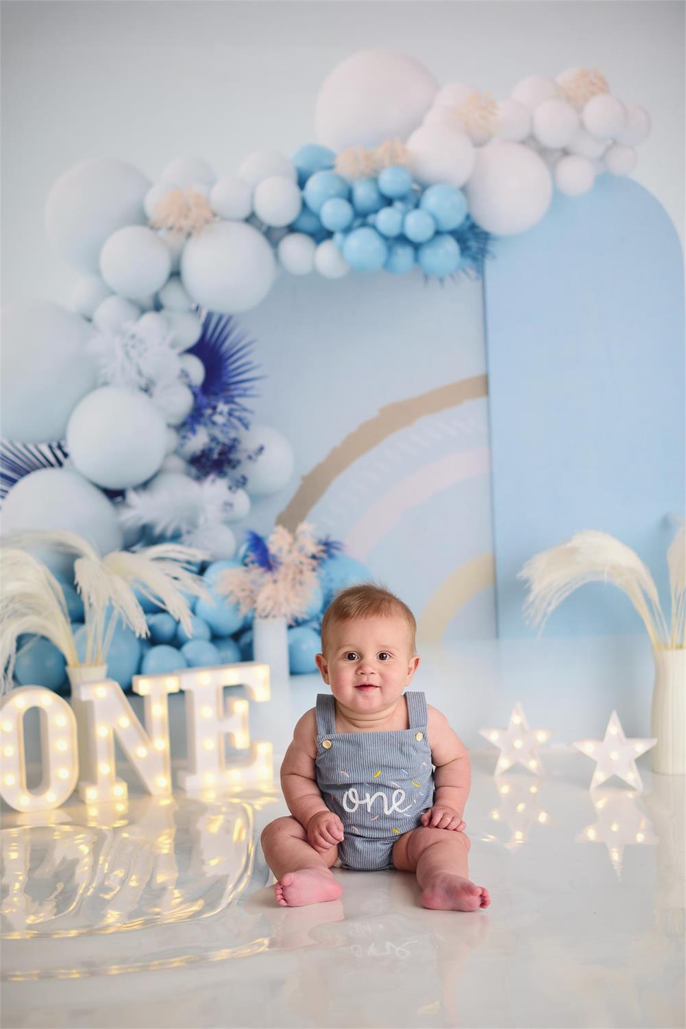 Kate Blau Boho Cake Smash Foto Kit - Kate Backdrop.de