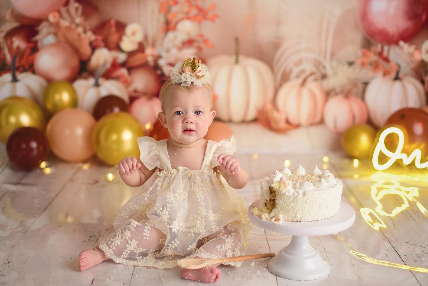 Kate Boho Kürbisse Cake Smash Foto Kit - Kate Backdrop.de