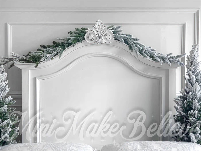 Kate Weihnachten Weißes Vintage-Holz-Kopfteil als Kulisse Entworfen von Mini MakeBelieve - Kate Backdrop.de