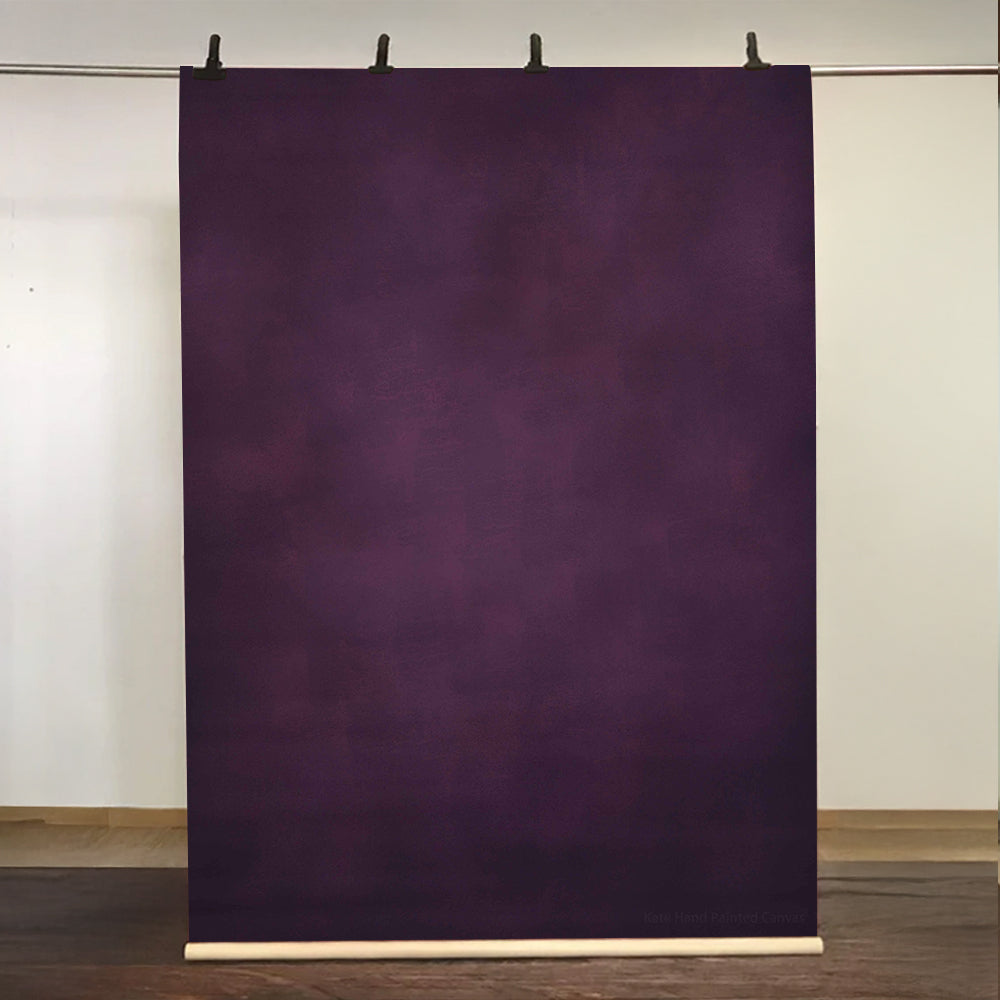 Kate 5x7ft abstrakte Textur lila Hand gemalt Leinwand Hintergrund