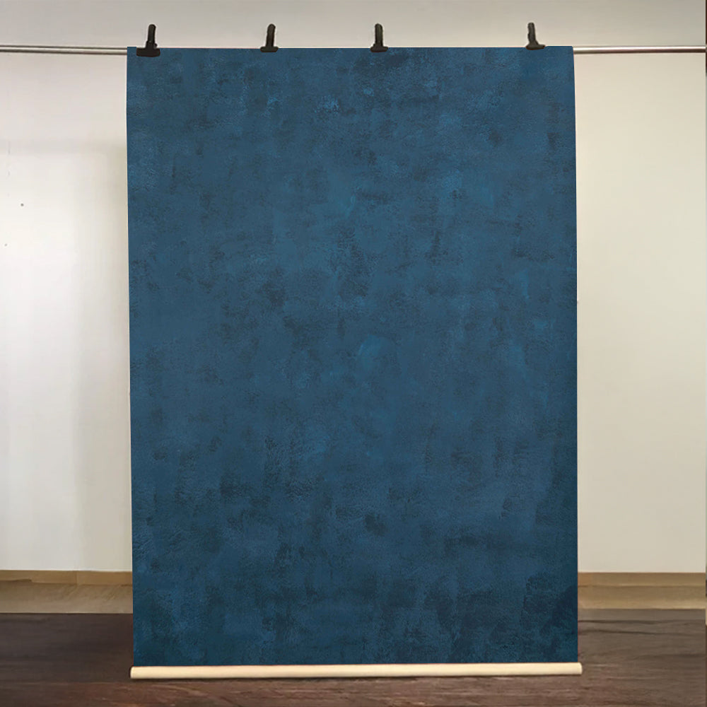 Kate Handgemalt Abstrakte Beschaffenheit Blulish Hintergrund Leinwand