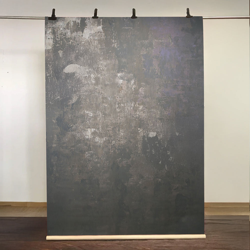 Kate Handgemalt Abstrakt Textur Rostige Dunkelheit Farbspray Hintergrund Leinwand