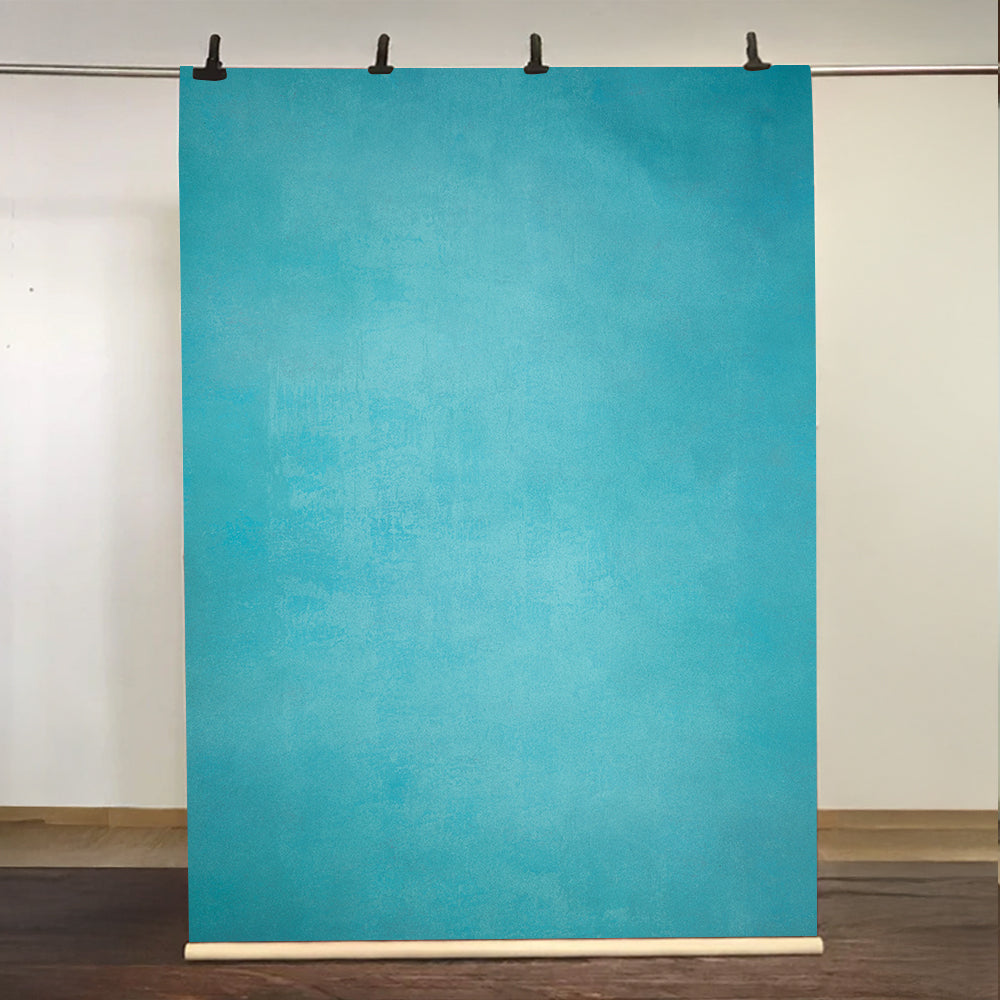 Kate Handgemalte turquoise mottled texture Painted Hintergrund Leinwand