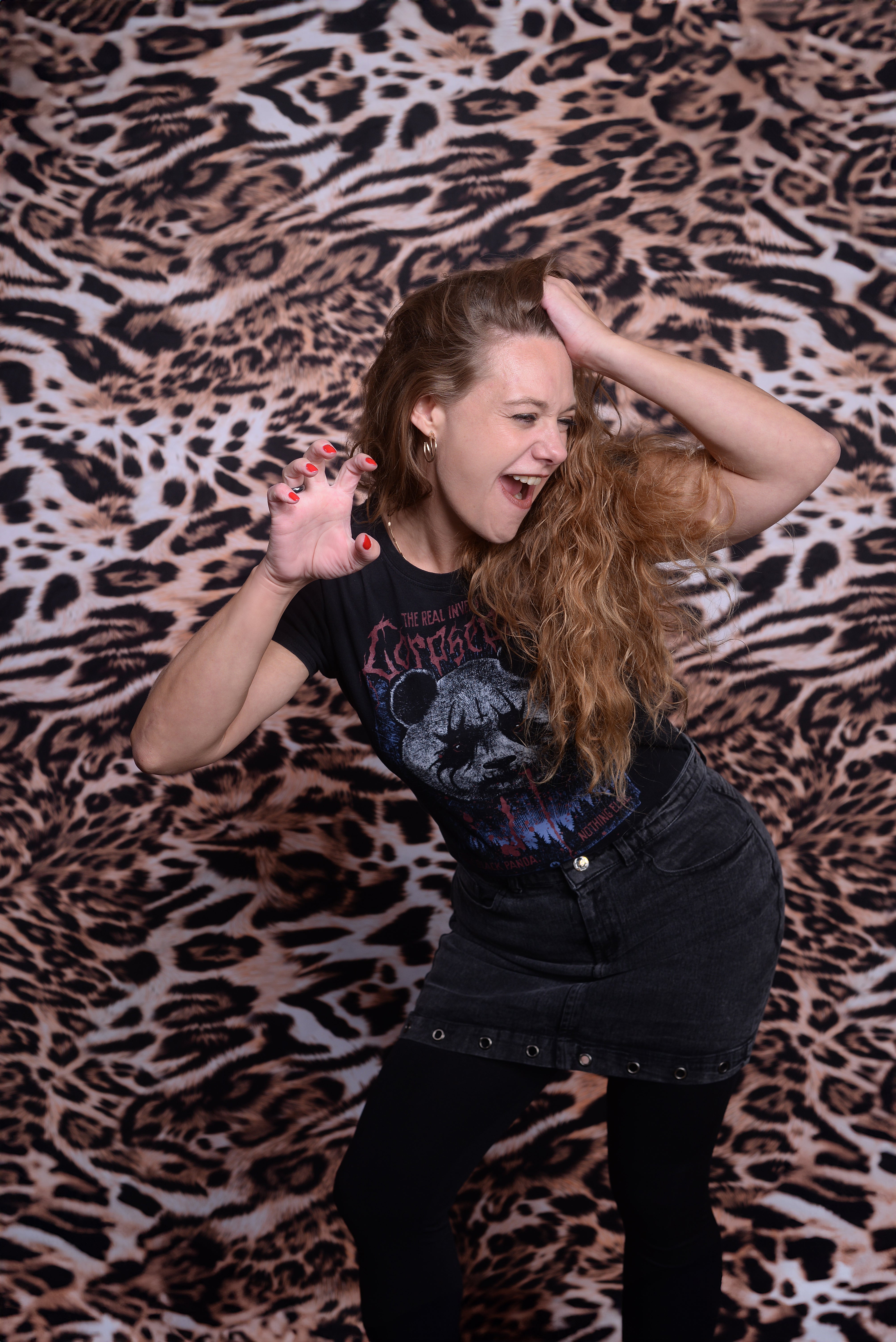 Kate Schwarze und weiße Flecken/Leopardenprint Zusammenklappbarer Hintergrund Fotografie 5X6.5ft(1.5x2m)