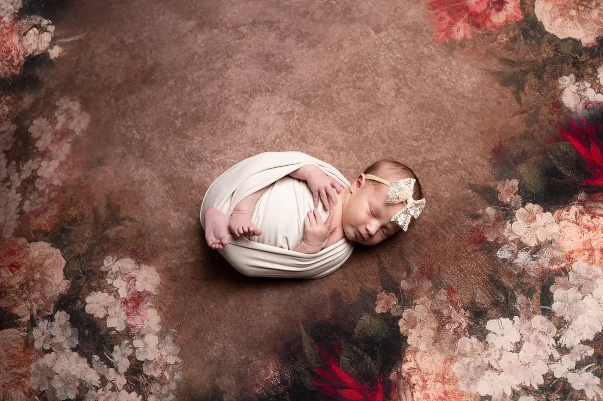 Kate Fine Art Dark/Brown Floral Zusammenklappbarer Hintergrund Fotografie 5X6.5ft(1.5x2m) - Kate Backdrop.de