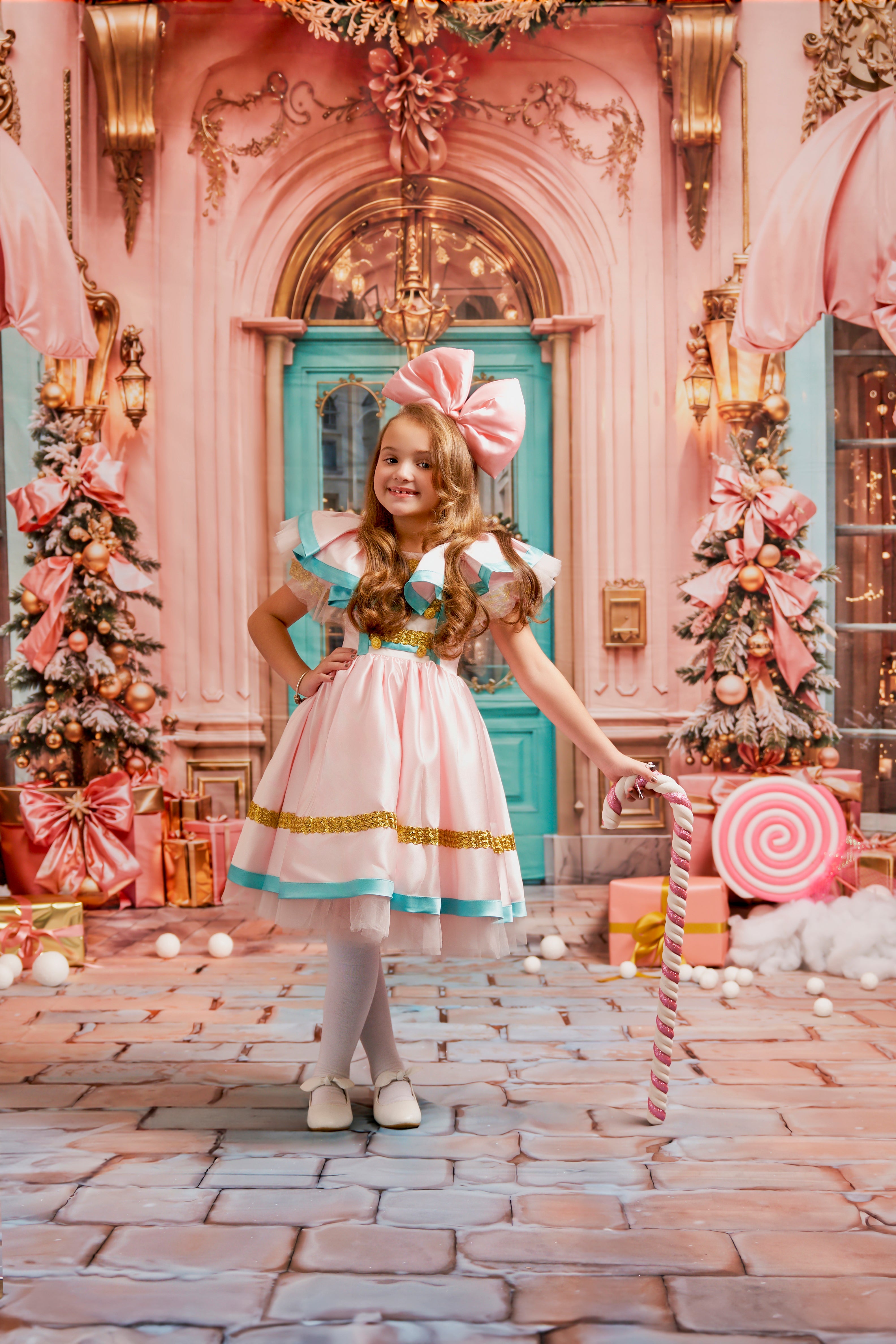 Kate Weihnachten Rosa Süßwarenladen Raumset Fotografie-Set Fotohintergründe & Requisiten Themenpaket