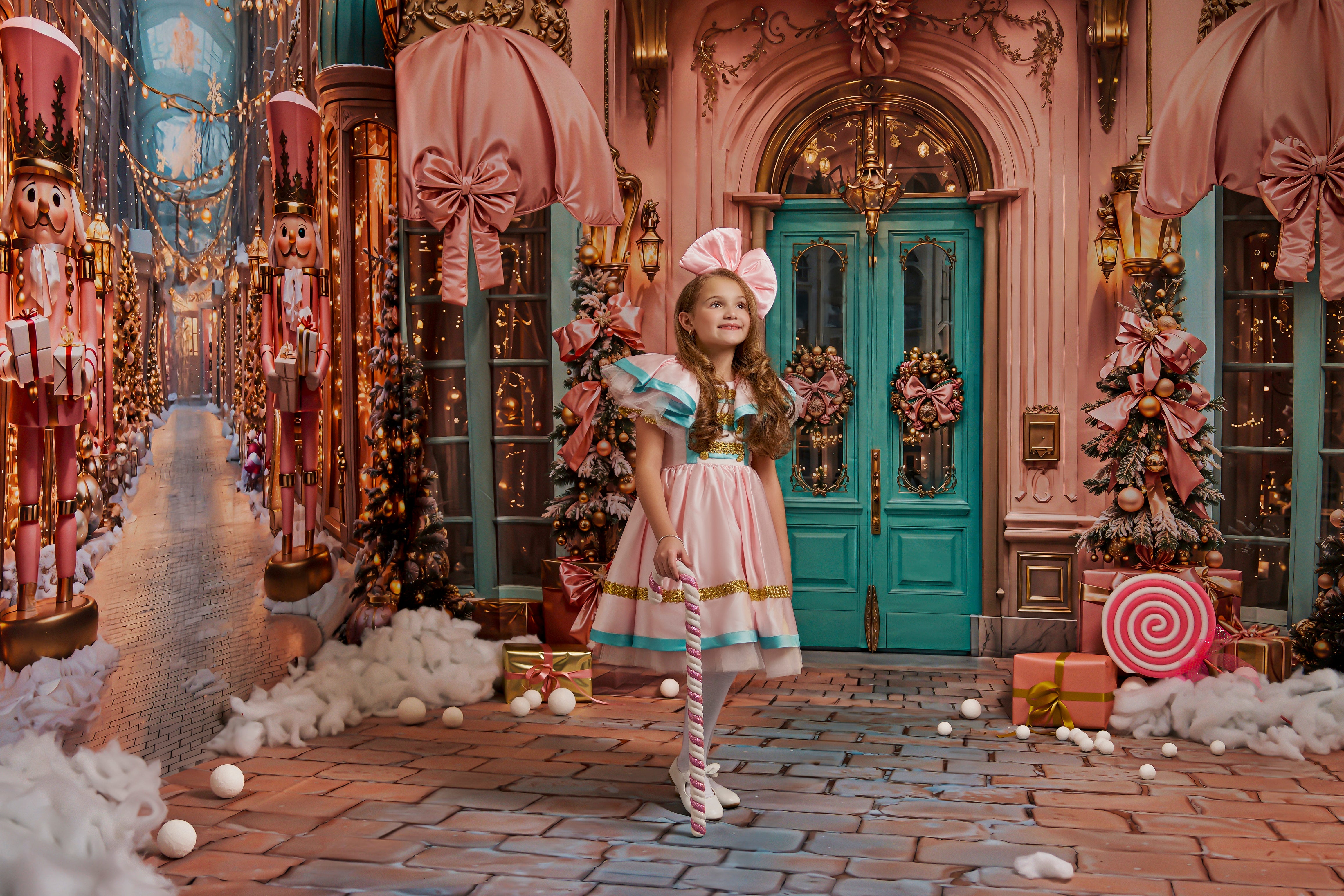 Kate Weihnachten Rosa Süßwarenladen Raumset Fotografie-Set Fotohintergründe & Requisiten Themenpaket