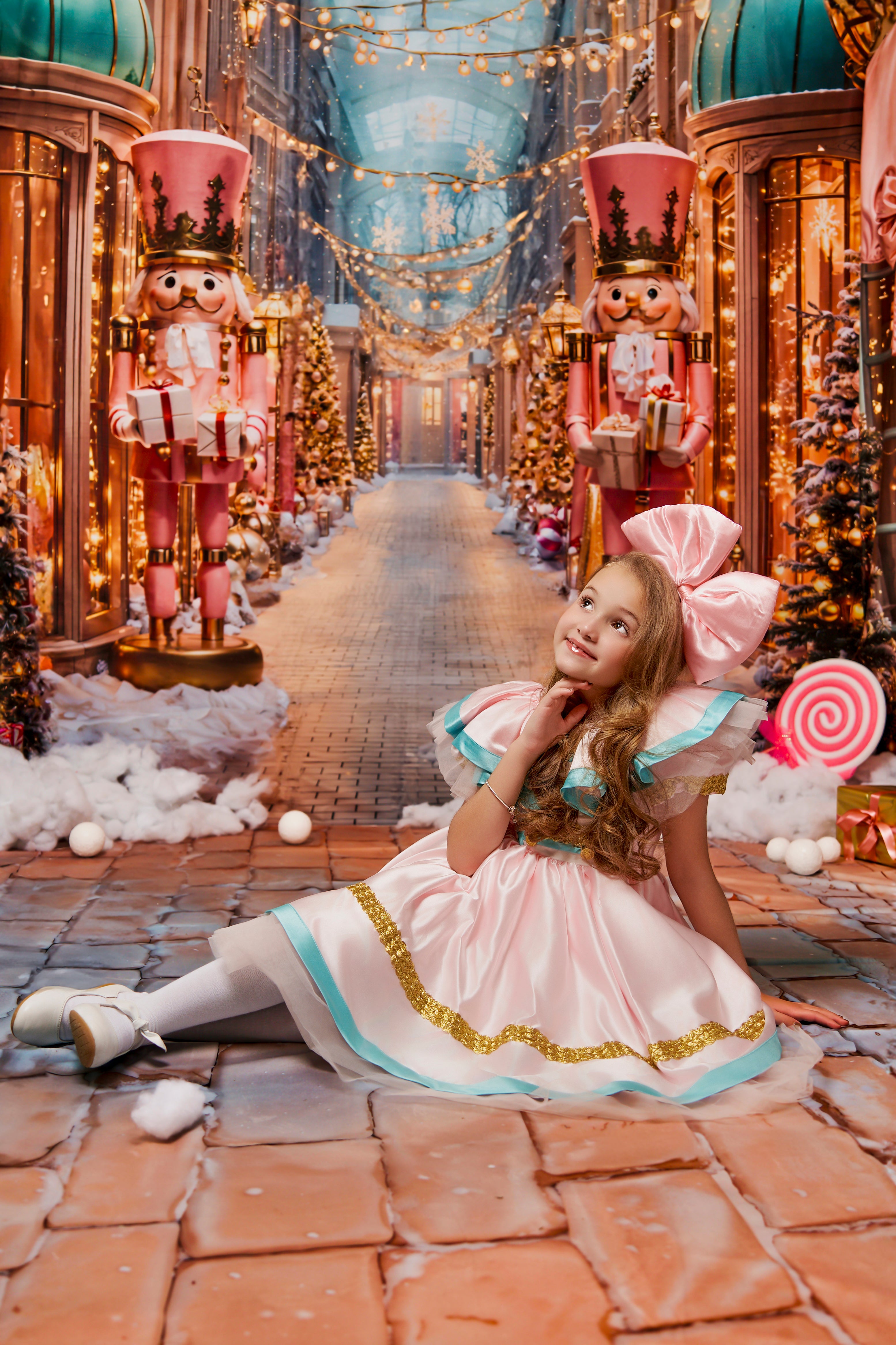 Kate Weihnachten Rosa Süßwarenladen Raumset Fotografie-Set Fotohintergründe & Requisiten Themenpaket