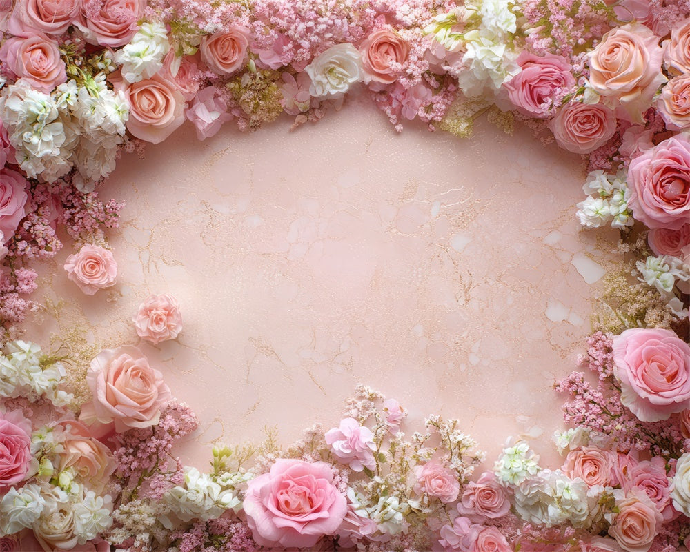 Kate Frühlings Blumen Rosa Rose Gummibodenmatte für Fotografie von Mini MakeBelieve