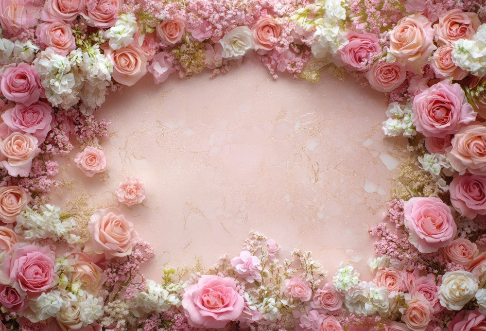Kate Frühlings Blumen Rosa Rose Gummibodenmatte für Fotografie von Mini MakeBelieve
