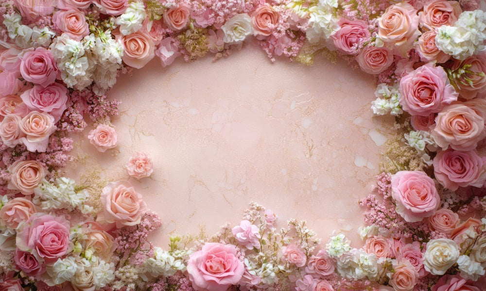 Kate Frühlings Blumen Rosa Rose Gummibodenmatte für Fotografie von Mini MakeBelieve