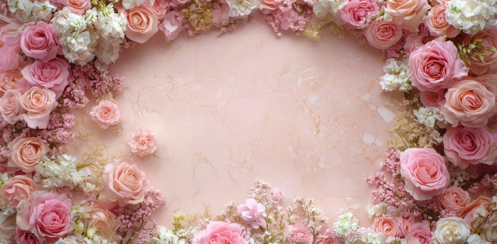 Kate Frühlings Blumen Rosa Rose Gummibodenmatte für Fotografie von Mini MakeBelieve