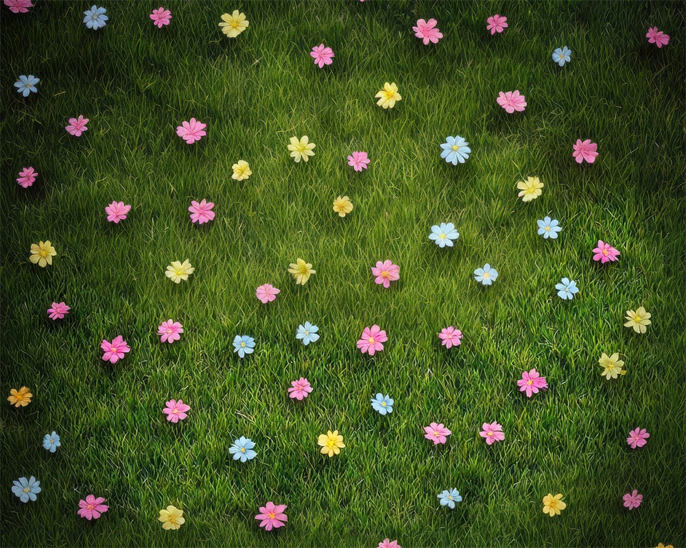 Kate Frühling Blumen Gras Boden Gummibodenmatte für Fotografie von Mini MakeBelieve