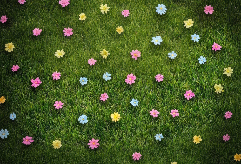 Kate Frühling Blumen Gras Boden Gummibodenmatte für Fotografie von Mini MakeBelieve
