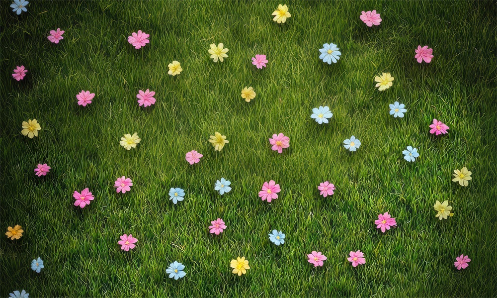 Kate Frühling Blumen Gras Boden Gummibodenmatte für Fotografie von Mini MakeBelieve