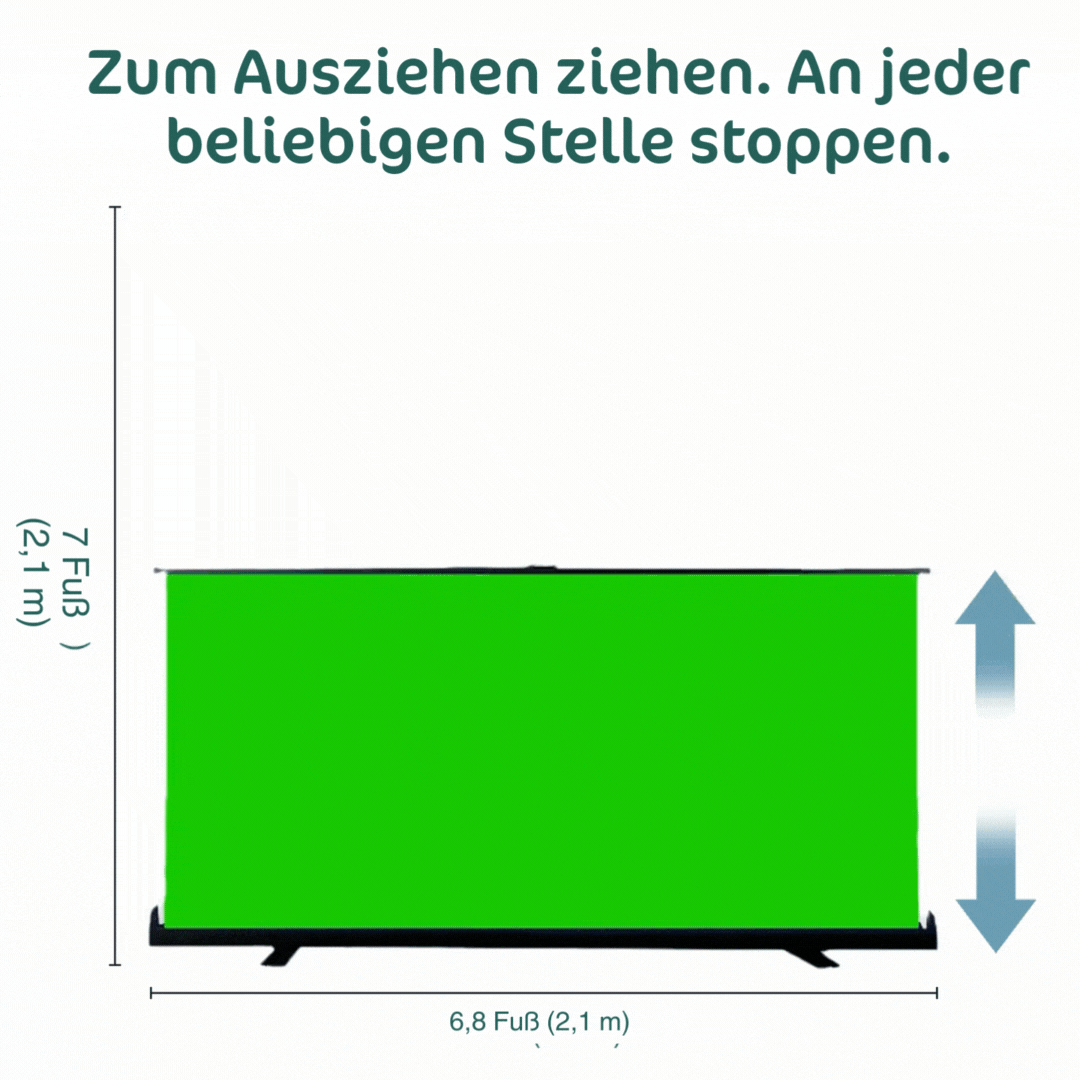 Kate 6,8*7 ft All-in-One zusammenklappbarer Green-Screen-Hintergrundständer (2,1*2,1 m)