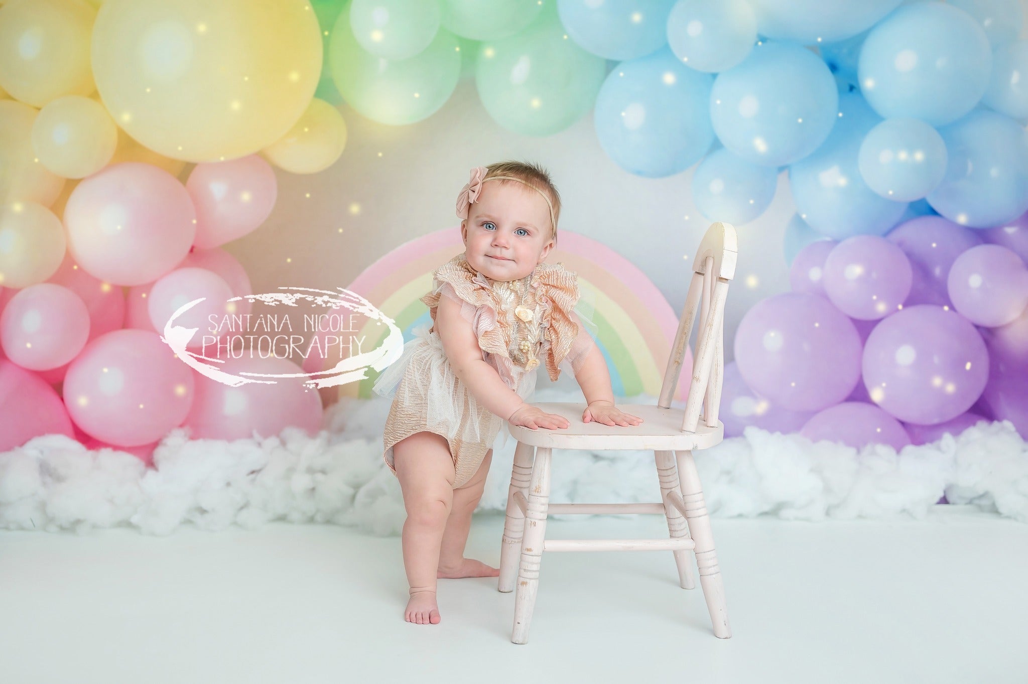 Kate verträumte lila Regenbogen Hintergrund Cake Smash von GQ