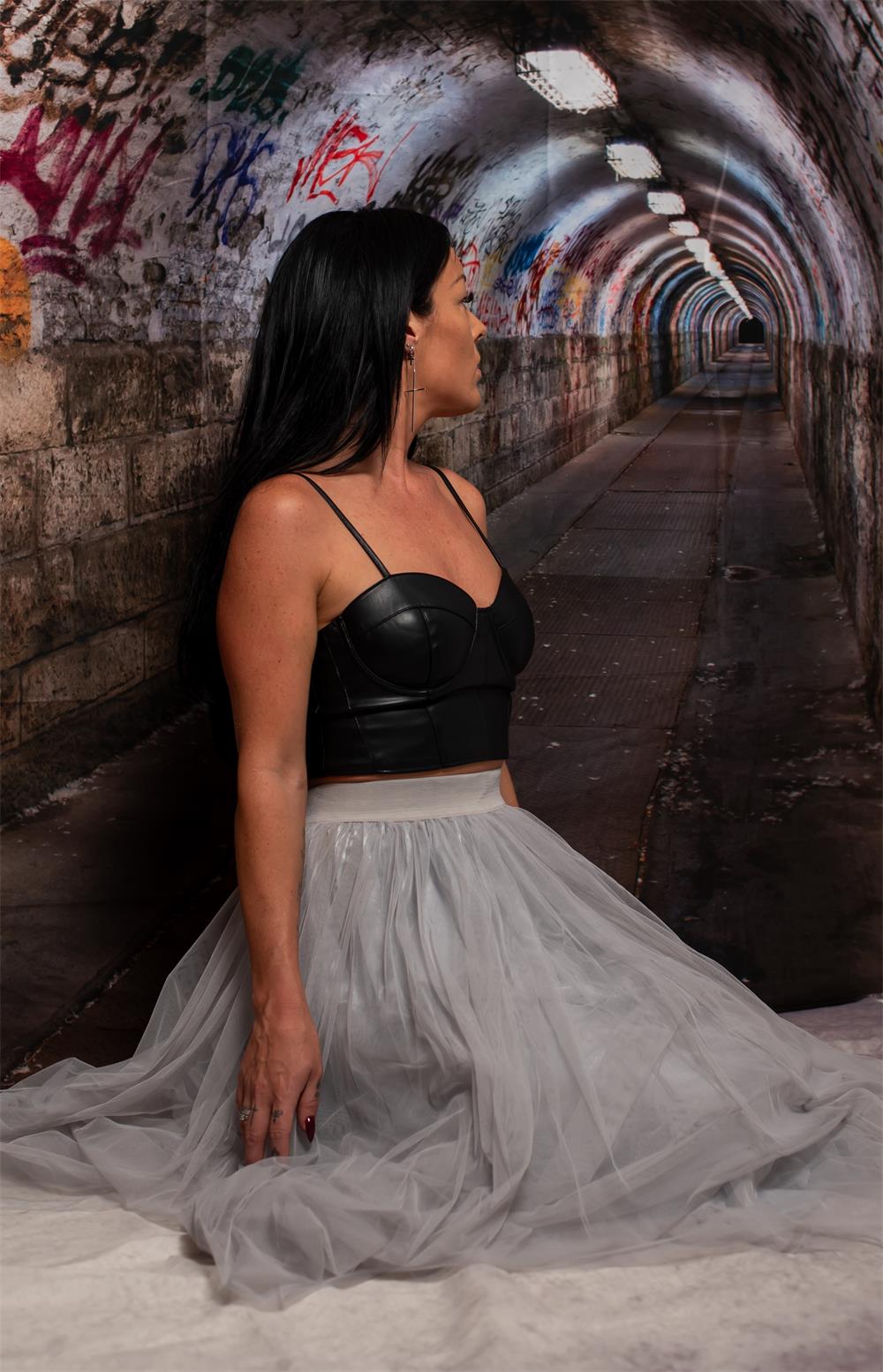 Kate Graffiti Wand Tunnel Gebäude Hintergrund für Fotografie - Kate Backdrop.de