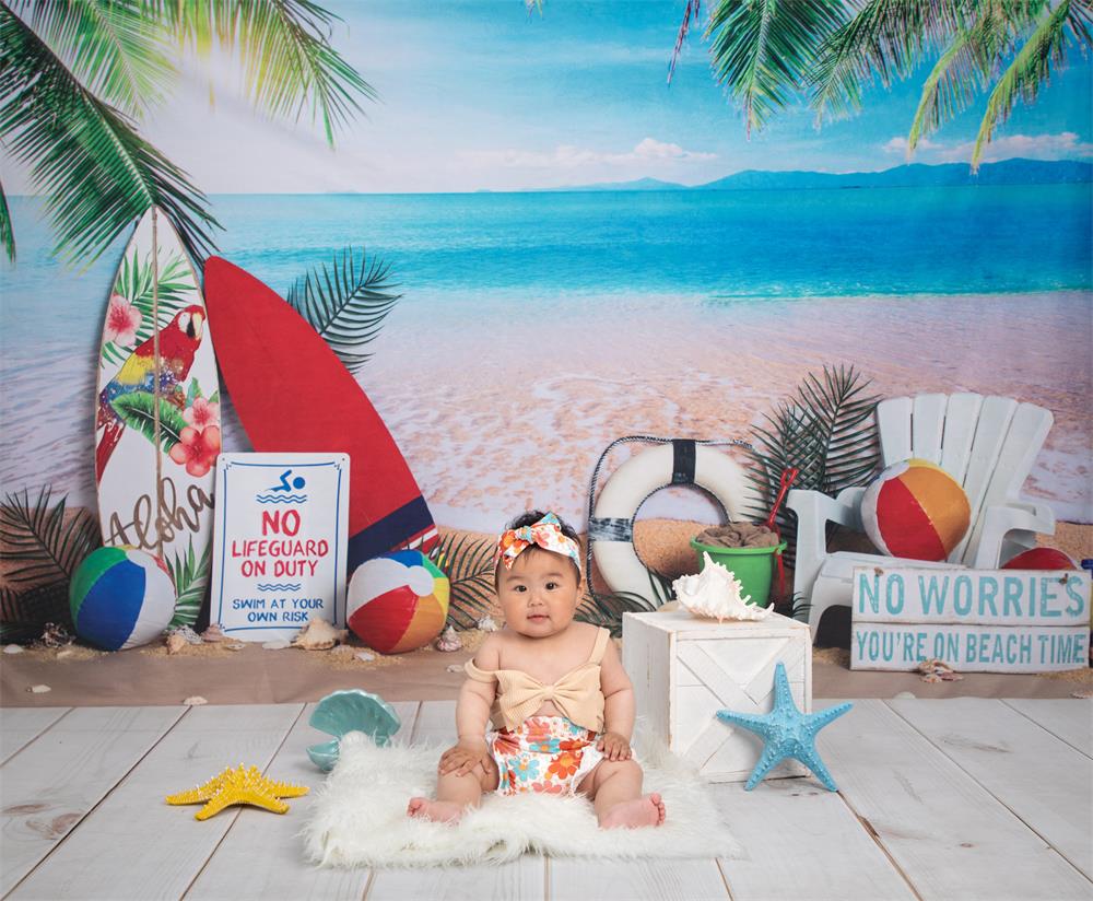 Kate Strand Meer Sommer Urlaub Hintergrund für Fotografie entworfen von Megan Leigh Photography - Kate Backdrop.de