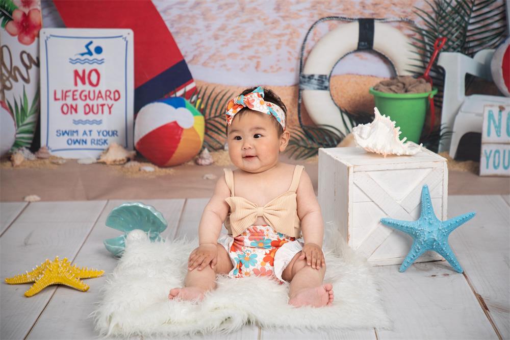 Kate Strand Meer Sommer Urlaub Hintergrund für Fotografie entworfen von Megan Leigh Photography - Kate Backdrop.de