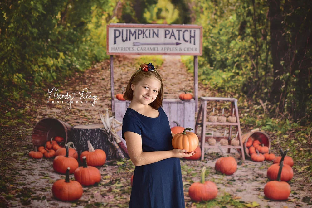 Kate Herbst / Erntedankfest Hintergrund Kürbisständer Halloween Entworfen von Mandy Ringe Photography