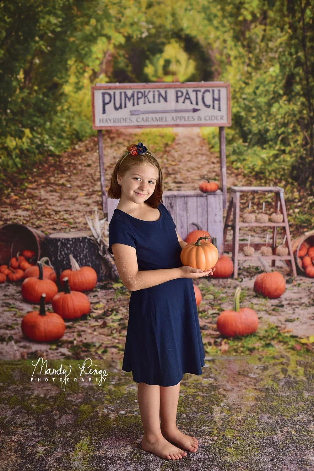 Kate Herbst / Erntedankfest Hintergrund Kürbisständer Halloween Entworfen von Mandy Ringe Photography