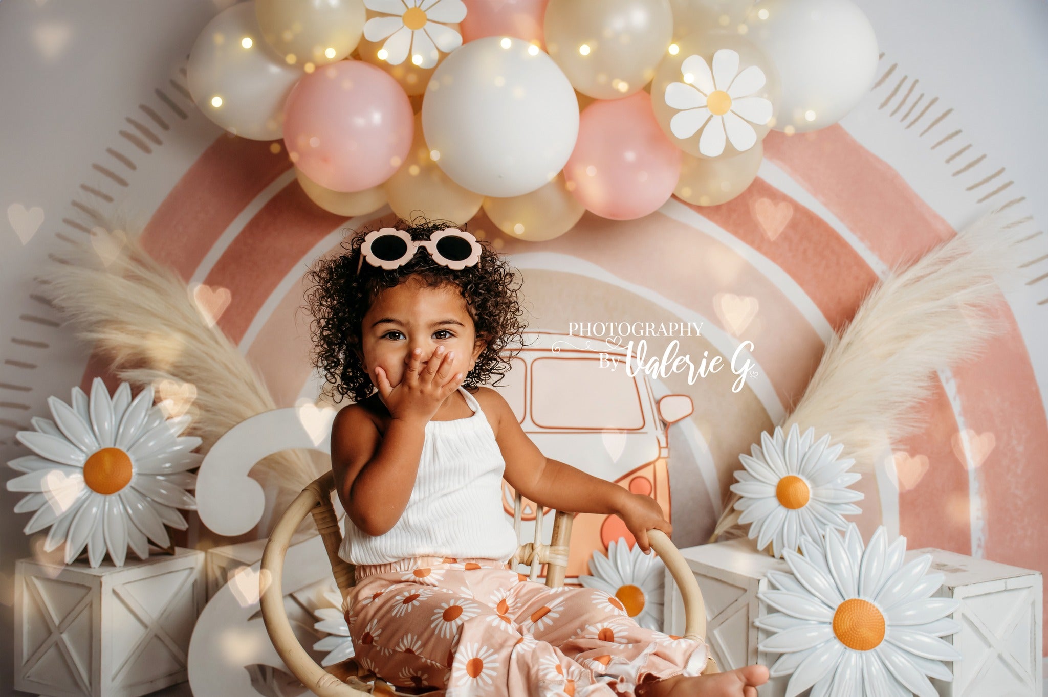 Kate Boho Regenbogen Geburtstag Hintergrund Entworfen von Mandy Ringe Photography - Kate Backdrop.de
