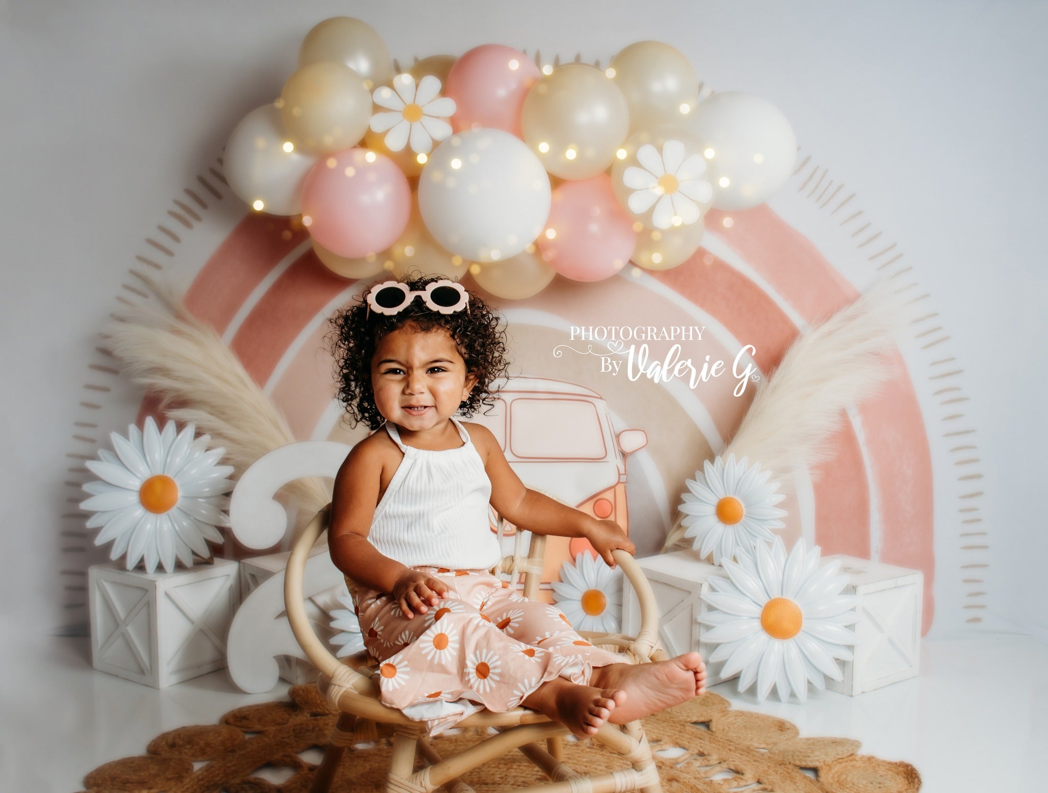 Kate Boho Regenbogen Geburtstag Hintergrund Entworfen von Mandy Ringe Photography - Kate Backdrop.de