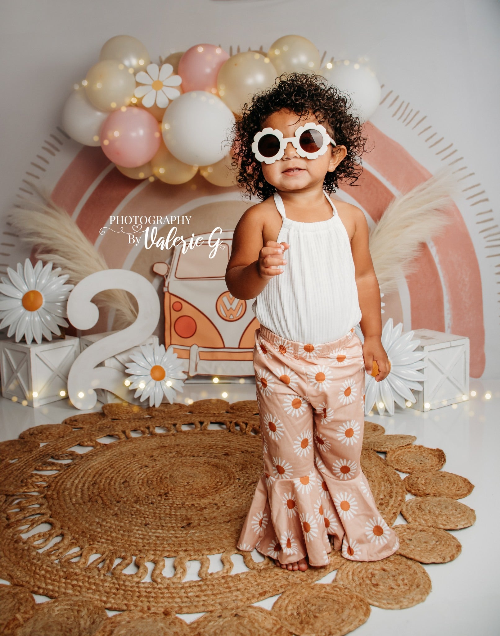 Kate Boho Regenbogen Geburtstag Hintergrund Entworfen von Mandy Ringe Photography - Kate Backdrop.de