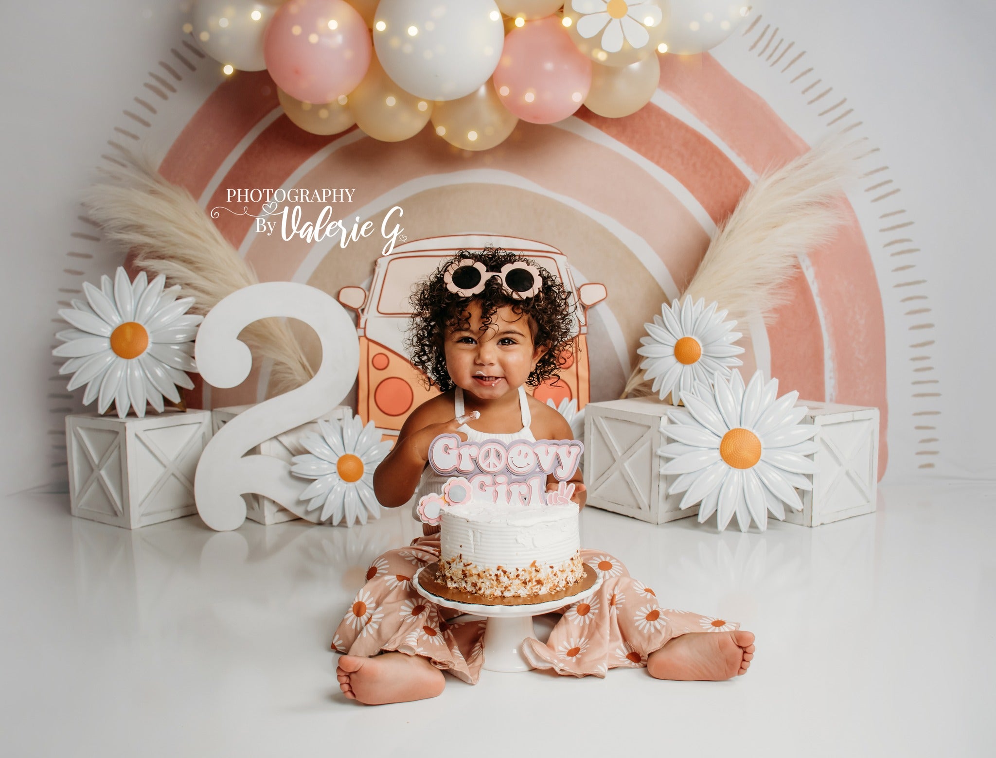 Kate Boho Regenbogen Geburtstag Hintergrund Entworfen von Mandy Ringe Photography - Kate Backdrop.de