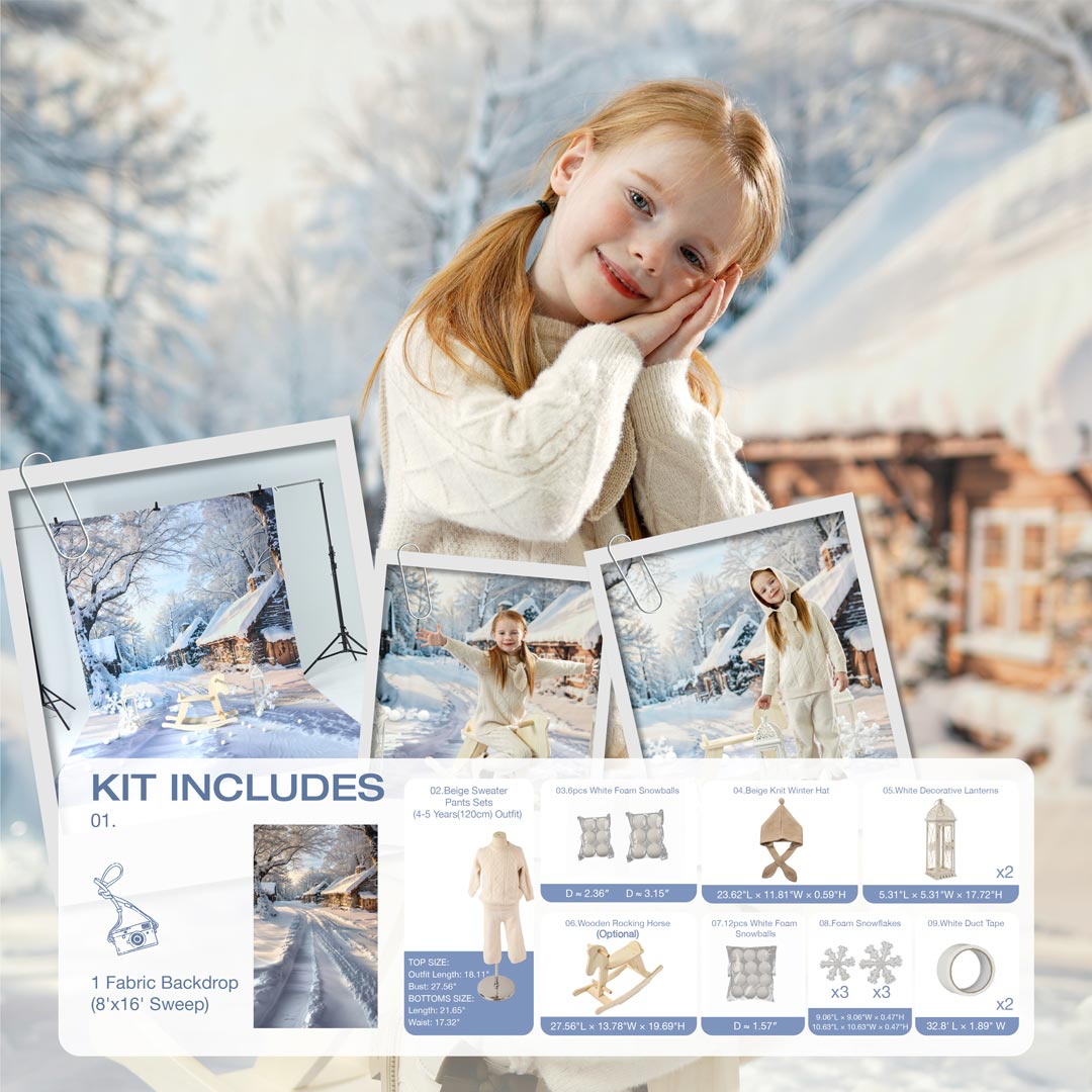 Kate Winter im Freien Schnee Szene Foto-Kit