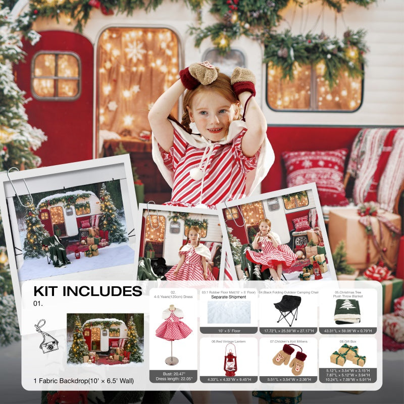 Kate Winter Weihnachten Baum Camper RV Geschenke Foto-Kit