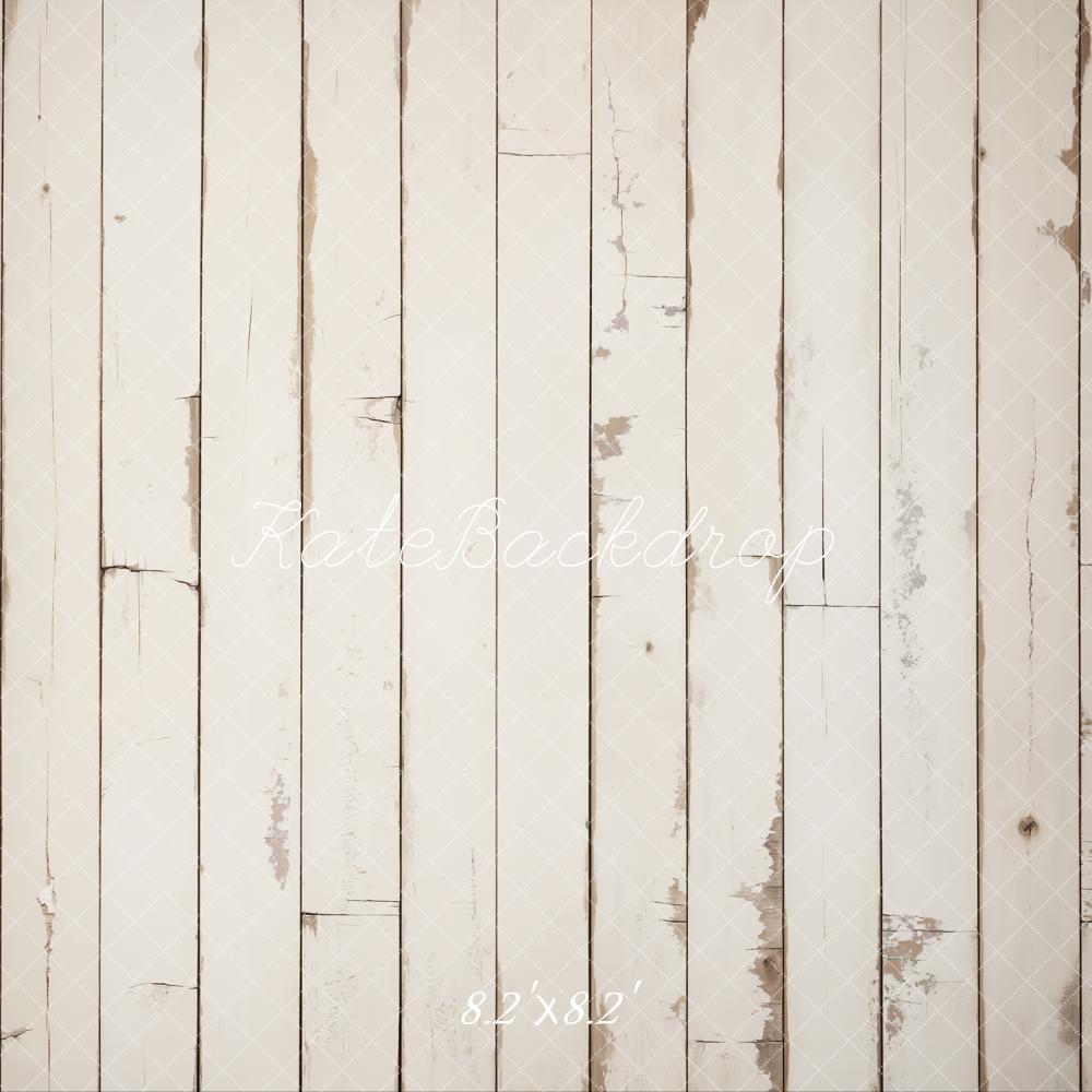 Kate Holz Bretter Weiß Vintage Hintergrund Entworfen von Emetselch