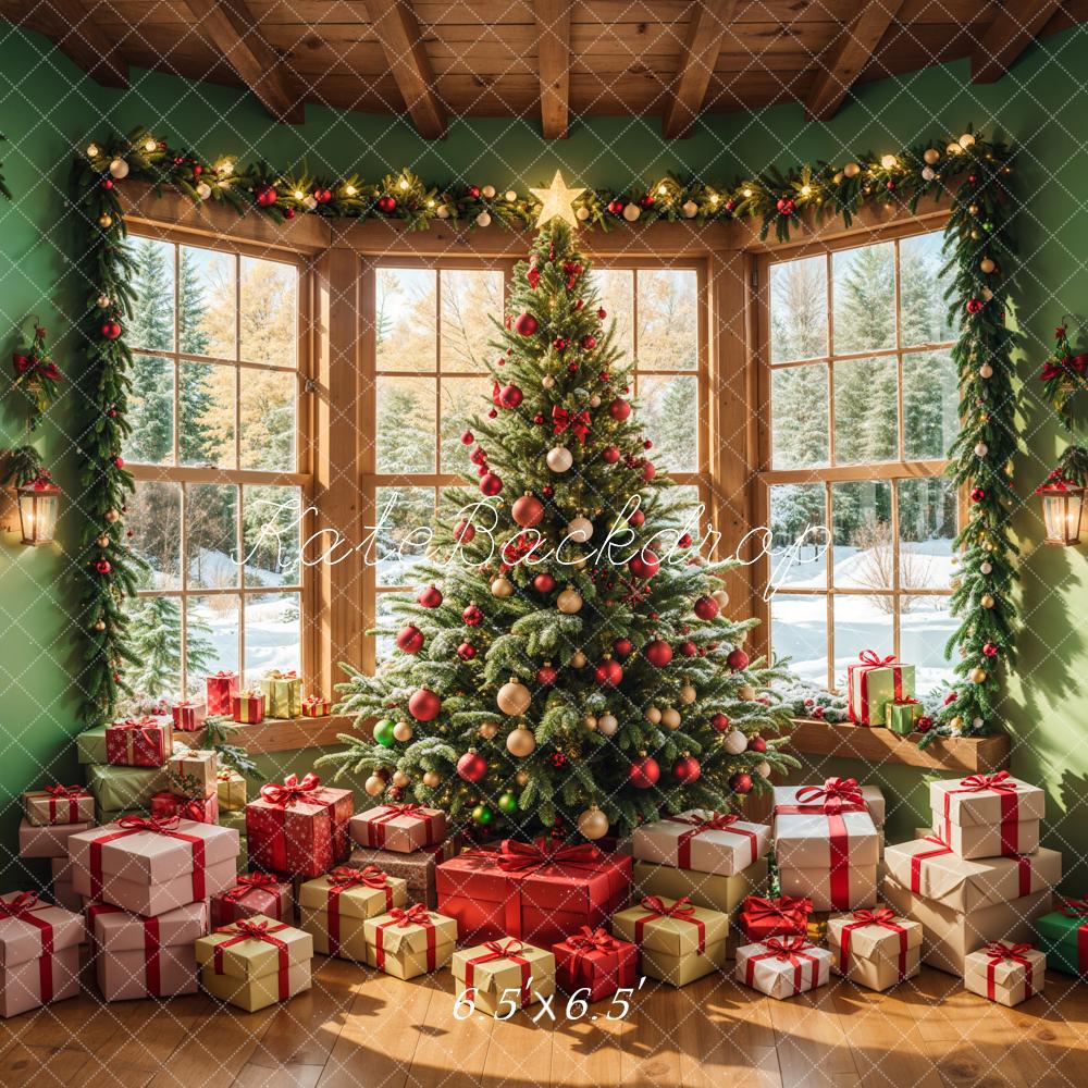 Kate Weihnachten Tannenbaum Geschenke Wohnzimmer Hintergrund Entworfen von Emetselch