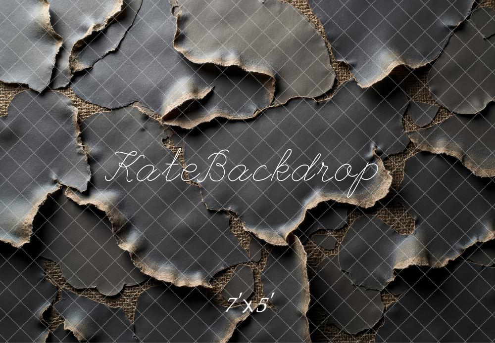 Kate Abstrakte Verbrannte Blätter Braun Hintergrund Entworfen von Laura Bybee - Kate Backdrop.de