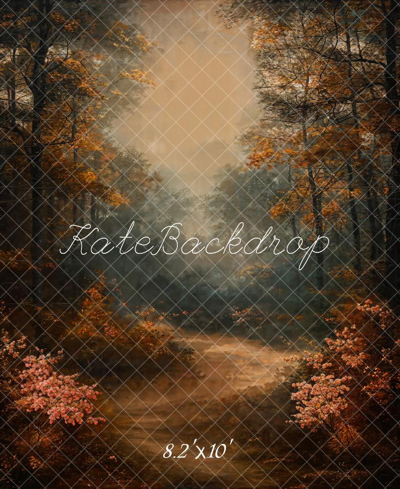 Kate Herbst Wald Nebel Gemalt Hintergrund Entworfen von GQ