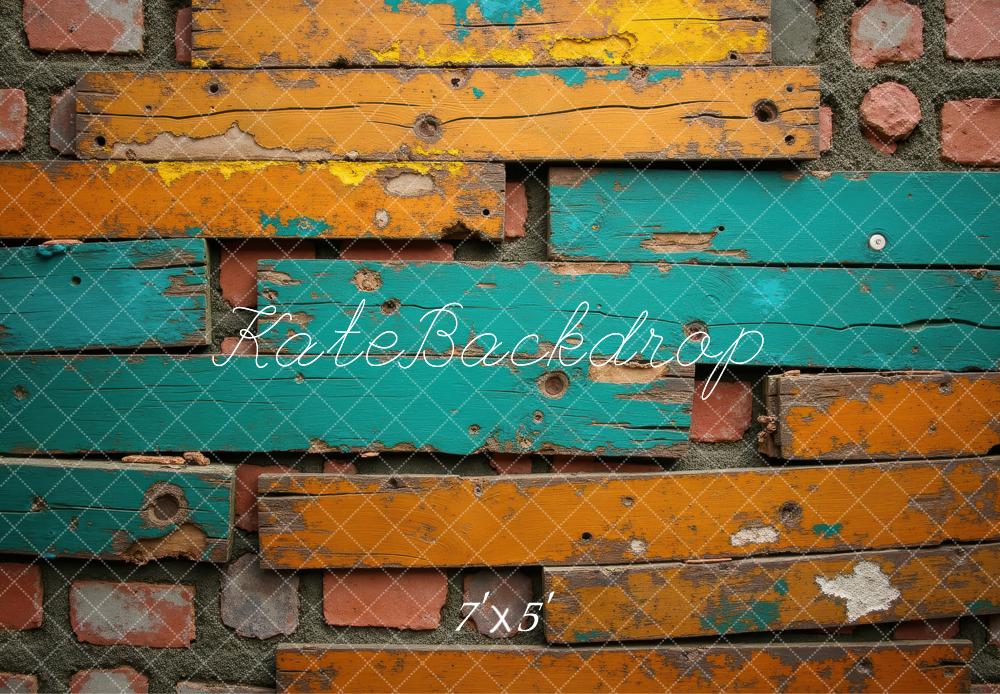 Kate Holz Backstein Used Look Hintergrund Entworfen von Laura Bybee - Kate Backdrop.de