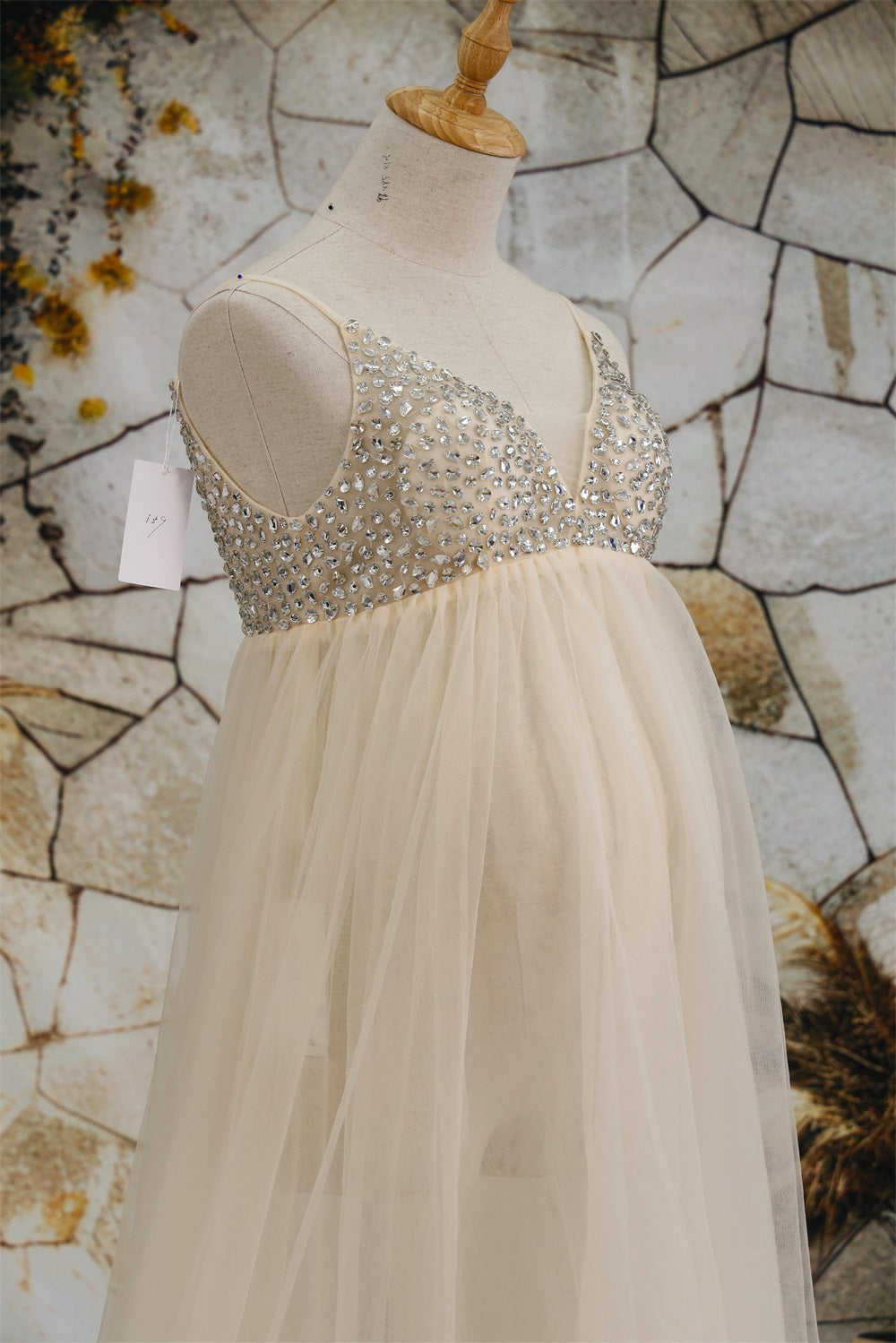 Kate Mesh Camisole Schleppendes Mutterschafts-Fotoshooting Kleid - Kate Backdrop.de