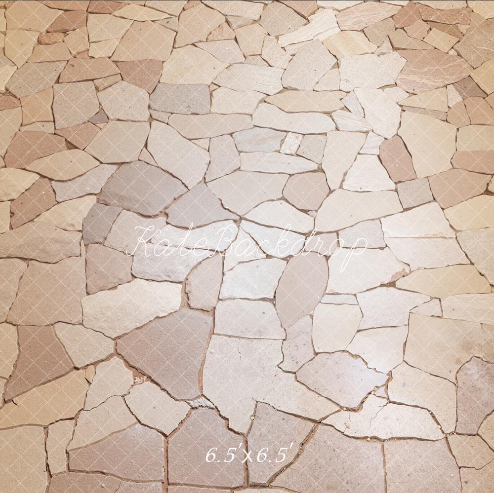 Kate Steinboden Mosaik Beige Hintergrund Entworfen von Kate Image