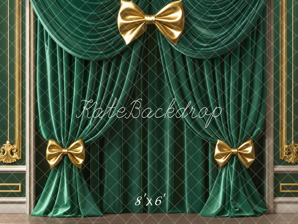 Kate Bühne Grüner Vorhang Gold Hintergrund Entworfen von Emetselch - Kate Backdrop.de