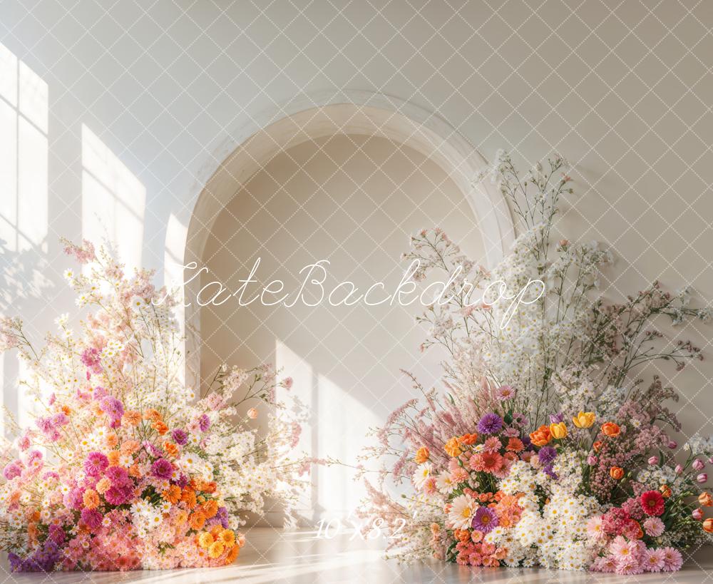 Kate Blumenbogen Farbmix Elegant Hintergrund Entworfen von Emetselch - Kate Backdrop.de