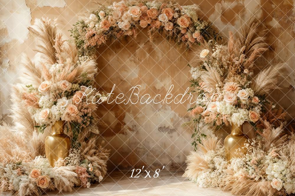 Kate Hochzeit Blumen Bogen Pastell Fleece Hintergrund Entworfen von Emetselch