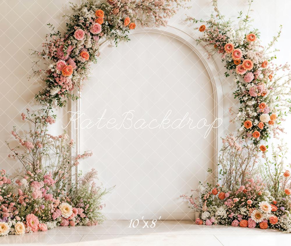Kate Hochzeit Blumenbogen Pastell Fleece Hintergrund Entworfen von Emetselch